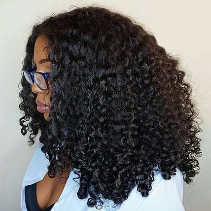 Burmese Curly Glueless Wig Bleached Knots 13x4 13x6 HD Lace Front Wear Go Wig With Flexible Fit Drawstring