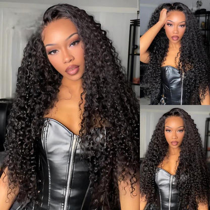 Thick Long Curly 13x4 Lace Frontal Wig Glueless Style