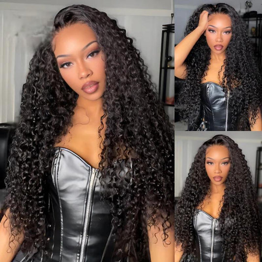 Thick Long Curly 13x4 Lace Frontal Wig Glueless Style